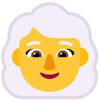👩‍🦳 Woman: White Hair Emoji