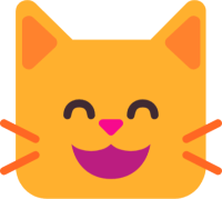 😸 Grinning Cat with Smiling Eyes Emoji