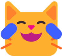 😹 Cat with Tears of Joy Emoji