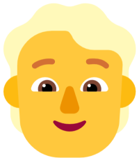 👱 Person with Blond Hair Emoji