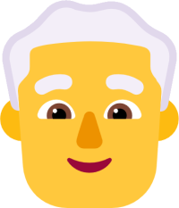 👨‍🦳 Man with White Hair Emoji
