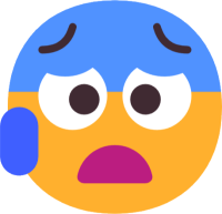 😰 Anxious Face with Sweat Emoji