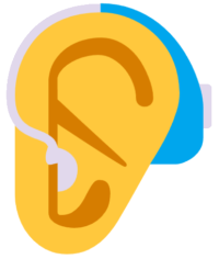 🦻 Ear with Hearing Aid Emoji